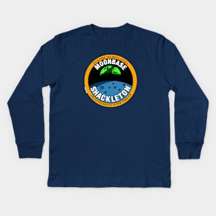 Brutal Moon - Moonbase Shackleton Mission Patch Kids Long Sleeve T-Shirt